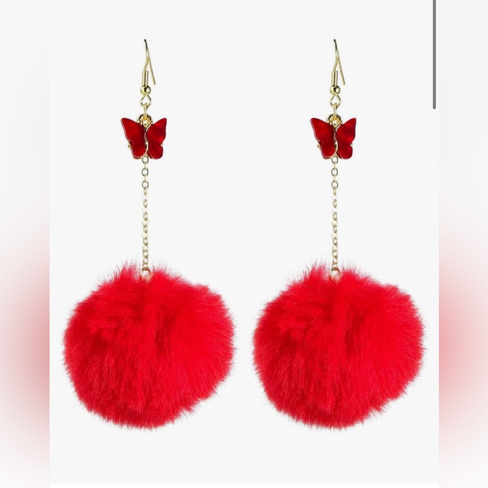 Fluffy earrings